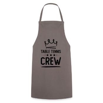 Table Tennis Crew - Kochschürze - Grau - Vorne - AI Model Male 185 dark (185cm)
