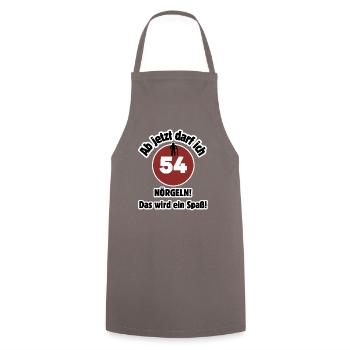 54th birthday From now on I can nag - fun - Cooking Apron - grey - Front - AI Model Male 185 dark (185cm)