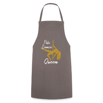 Pole Dance Queen - Cooking Apron - grey - Front - AI Model Male 185 dark (185cm)