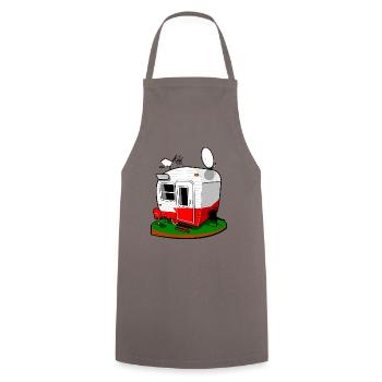caravan - Cooking Apron - grey - Front - AI Model Male 185 dark (185cm)