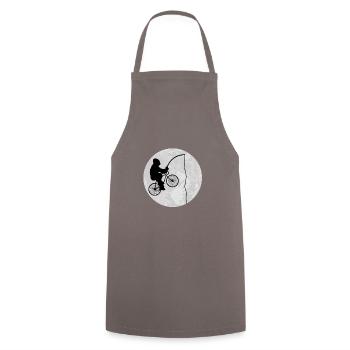 Bigfoot Sasquatch vélo pêche pêche - Tablier de cuisine - gris - Devant - AI Model Male 185 dark (185cm)