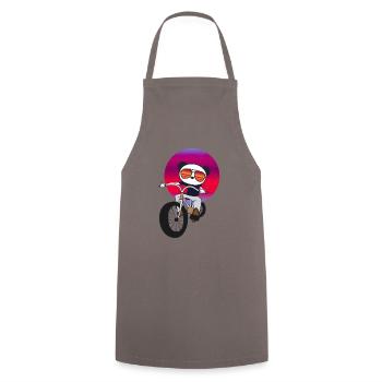 Panda on Bicycle Panda Bear Child Kids Child Kid - Cooking Apron - grey - Front - AI Model Male 185 dark (185cm)