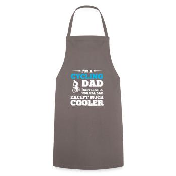 Cycling dad - Kochschürze - Grau - Vorne - AI Model Male 185 dark (185cm)
