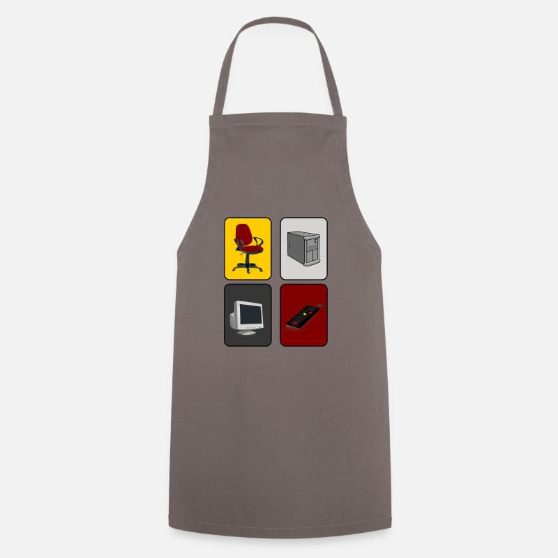 Les joueurs PC - Tablier de cuisine - gris