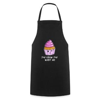 Muffin tart cupcake cake pastry sweets - Cooking Apron - black - Front - AI Model Male 185 dark (185cm)