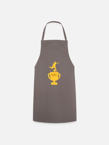 Fußball Pokal - Kochschürze - Grau