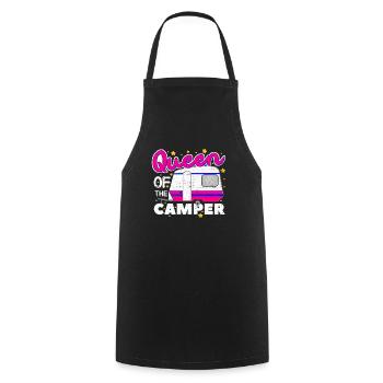 Camping Queen - Cooking Apron - black - Front - AI Model Male 185 dark (185cm)