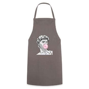 Cool wie Marmor - Kochschürze - Grau - Vorne - AI Model Male 185 dark (185cm)