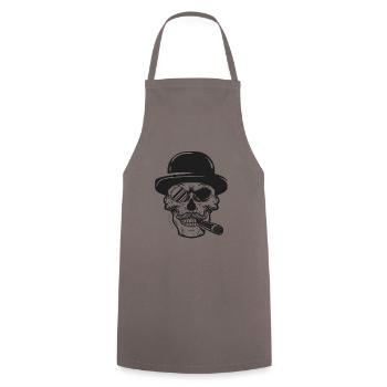 Gangster, crâne, style de vie - Tablier de cuisine - gris - Devant - AI Model Male 185 dark (185cm)