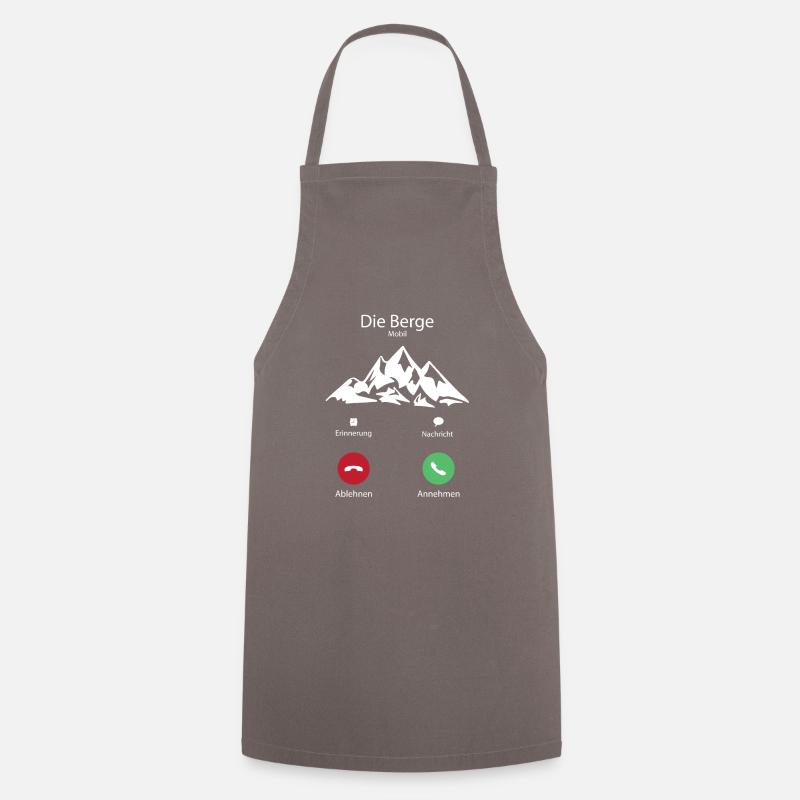 Der Berg ruft - Mountains calling - Kochschürze - Grau