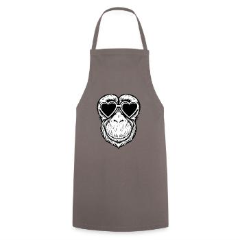 Schimpanse Love Gorilla Silberrücken Affe Geschenk - Kochschürze - Grau - Vorne - AI Model Male 185 dark (185cm)