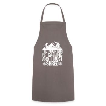 Snowboard Snowboarder Shred White - Cooking Apron - grey - Front - AI Model Male 185 dark (185cm)