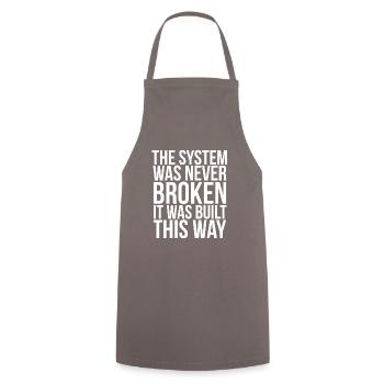 Anarchist Anarchismus Anarchie Sprüche System - Kochschürze - Grau - Vorne - AI Model Male 185 dark (185cm)