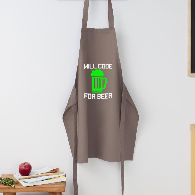 Will Code for Beer, Funny Programmer T-Shirt Cooking Apron