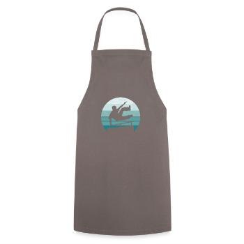 Parkour - Tablier de cuisine - gris - Devant - AI Model Male 185 dark (185cm)