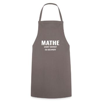 Mathe - Kochschürze - Grau - Vorne - AI Model Male 185 dark (185cm)