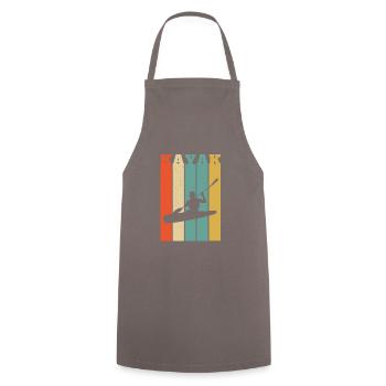 Kajak Kajak Kajak Retro Style - Kochschürze - Grau - Vorne - AI Model Male 185 dark (185cm)