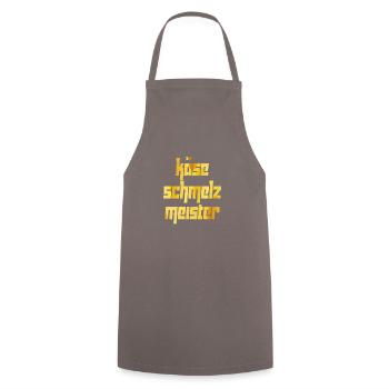Käseschmelzmeister Käse Fondue Raclette Geschenk - Kochschürze - Grau - Vorne - AI Model Male 185 dark (185cm)