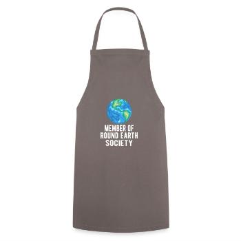 Sarcastic Flat Earth: membre de la Round Earth Society - Tablier de cuisine - gris - Devant - AI Model Male 185 dark (185cm)