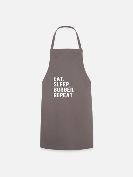HAMBURGER eat,sleep,burger,repeat - Kochschürze - Grau