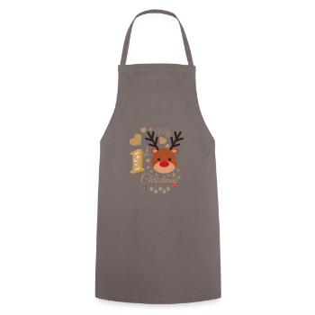 Baby's first Christmas - Cooking Apron - grey - Front - AI Model Male 185 dark (185cm)