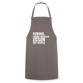 Muttertag Kinder kommt Nörgeln, Essen ist fertig - Kochschürze - Grau - Vorne - AI Model Male 185 dark (185cm)