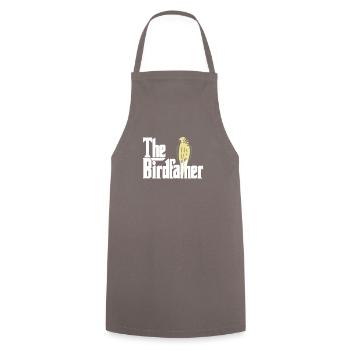 The Birdfather - Oiseau Père Perruche Papa et propriétaire - Tablier de cuisine - gris - Devant - AI Model Male 185 dark (185cm)