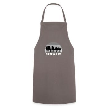 Sachsische Schweiz Wandern Klettern Vintage - Kochschürze - Grau - Vorne - AI Model Male 185 dark (185cm)