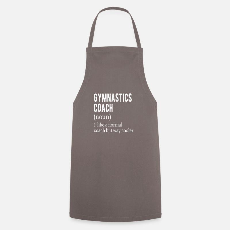 GYMNASTICS COACH : Gymnastics Coach definition - Tablier de cuisine - gris