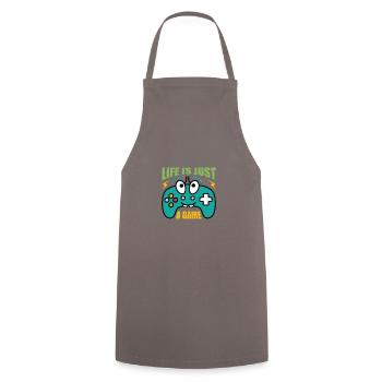 Gamblers Gambling Play Player Spell Gamer - Cooking Apron - grey - Front - AI Model Male 185 dark (185cm)