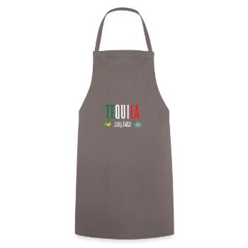 International Tequila Tag - Cadeau Mexique - Tablier de cuisine - gris - Devant - AI Model Male 185 dark (185cm)