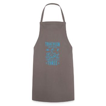 Triathlon Swim Bike Run Triathlete Sport Gift - Cooking Apron - grey - Front - AI Model Male 185 dark (185cm)