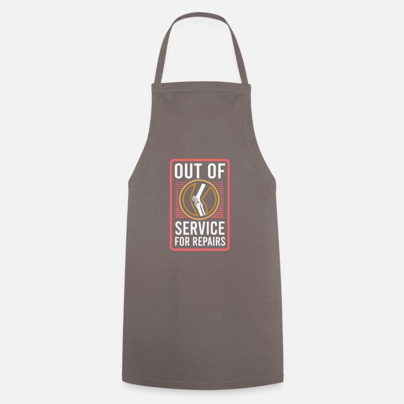 Knee Replacement Surgery Post Surgery Rehab Gift - Cooking Apron - grey