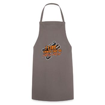 Gun Rights Gun Lover 2nd Amendment Gun Owner Gift - Cooking Apron - grey - Front - AI Model Male 185 dark (185cm)