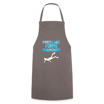 SCUBA DIVER SCUBA DIVING Gift Idea - Cooking Apron - grey - Front - AI Model Male 185 dark (185cm)