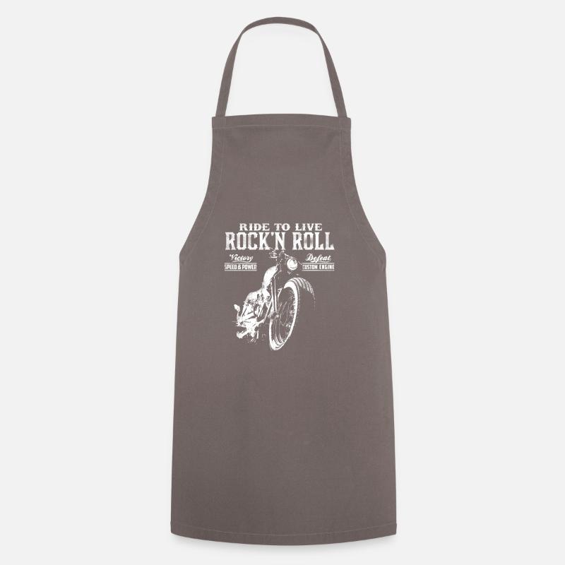 Rock & Roll Cool Biker Chopper MC Chemise de moto - Tablier de cuisine - gris