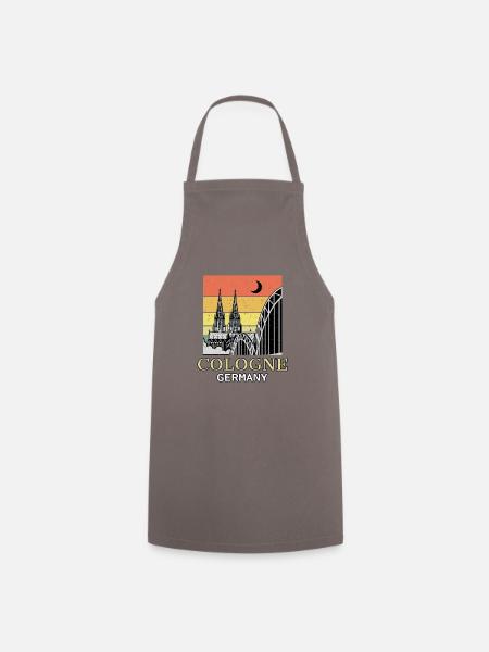 Köln Kölner Dom Shirt - Kochschürze - Grau