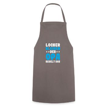 Opa Großvater Bester Opa Großvater Geschenk - Kochschürze - Grau - Vorne - AI Model Male 185 dark (185cm)