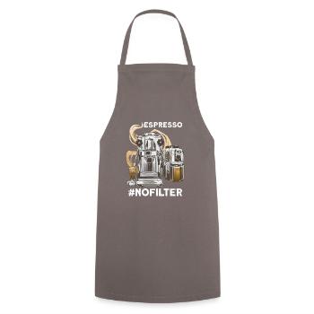 Espresso #nofilter coffee T-Shirt - Cooking Apron - grey - Front - AI Model Male 185 dark (185cm)