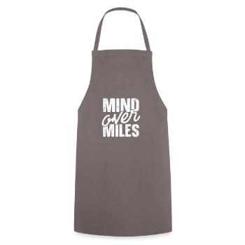 Mind over miles - Trail Running Marathon Outdoor - Cooking Apron - grey - Front - AI Model Male 185 dark (185cm)