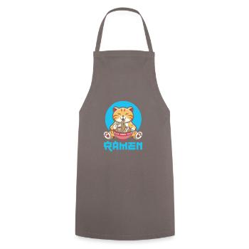 Ramen de chat drôle pour tout le monde - Tablier de cuisine - gris - Devant - AI Model Male 185 dark (185cm)