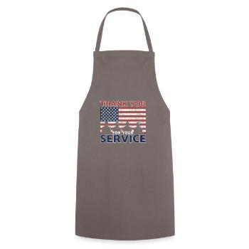 Journée des anciens combattants Vintage Memorial Day Freedom - Tablier de cuisine - gris - Devant - AI Model Male 185 dark (185cm)