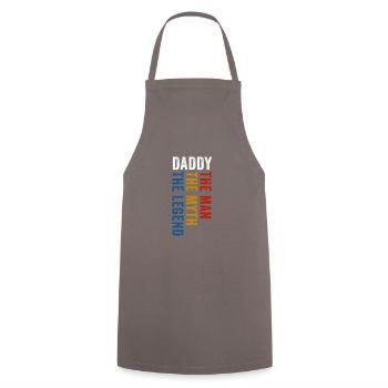 Papa The man of myth the legend Father - Cooking Apron - grey - Front - AI Model Male 185 dark (185cm)