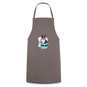 Ne jugez pas mon pitbull et je ne jugerai pas votre - Tablier de cuisine - gris - Devant - AI Model Male 185 dark (185cm)
