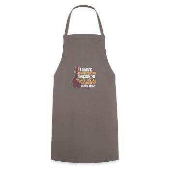 J’ai déçu ceux de ma vie que j’aime le plus - Tablier de cuisine - gris - Devant - AI Model Male 185 dark (185cm)