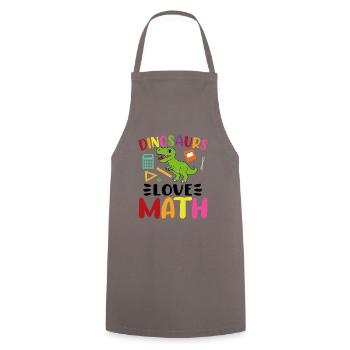 Dinosaurs love Math - Cooking Apron - grey - Front - AI Model Male 185 dark (185cm)