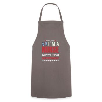 Infirmière Infirmière Infirmière Clinique Paramédicale - Tablier de cuisine - gris - Devant - AI Model Male 185 dark (185cm)