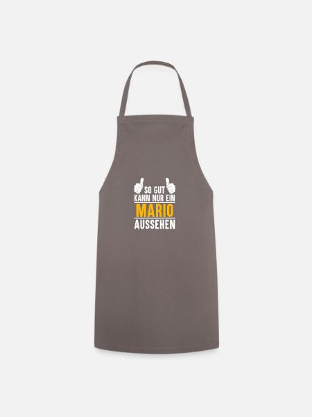 Mario Vorname Name Geschenk - Kochschürze - Grau