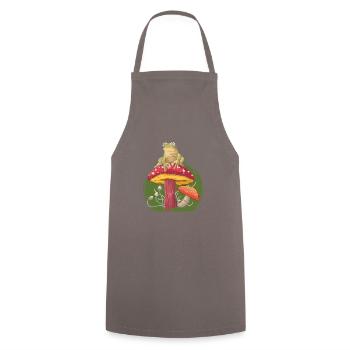 Pilzjagd-frosch-design Für Frosch-liebhaber - Kochschürze - Grau - Vorne - AI Model Male 185 dark (185cm)