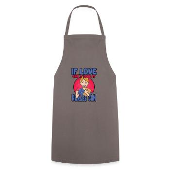 Nurse Nursing Clinic Paramedic - Cooking Apron - grey - Front - AI Model Male 185 dark (185cm)